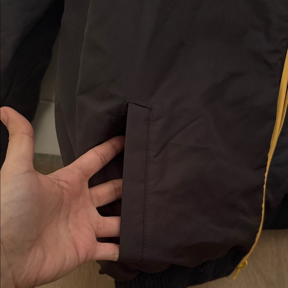 Reversable 2 in 1 Mens Black Hooded Puffer Jacket Trim Size Large-x large - Picture 3 of 8